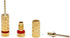 Monoprice 9438 Gold Plated Speaker Pin Plugs - 5 Pairs - Pin Screw Type, For Speaker Wire, Home Theater, Wall Plates And More...