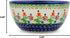 Authentic Polish Pottery Bowl 5-inch in Spring Flowers Design Handmade in Boles?awiec Poland by Ceramika Bona + Certificate of Authenticity...
