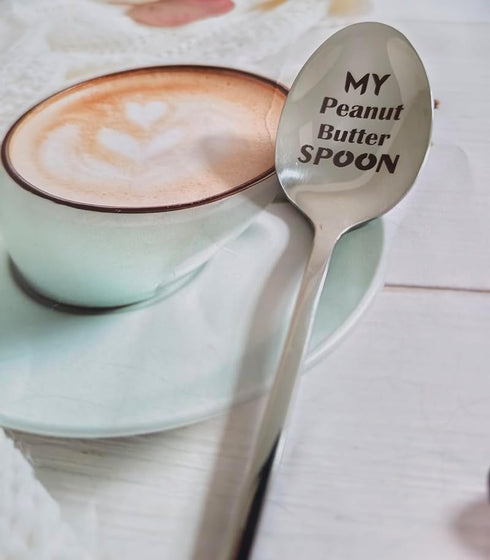 Peanut Butter Spoons Gift for Women Men My Peanut Butter Spoon Spoon Gifts for Friend Papa PB Lover Gift Spoons for Dad Wife Christmas Birthday Gi...