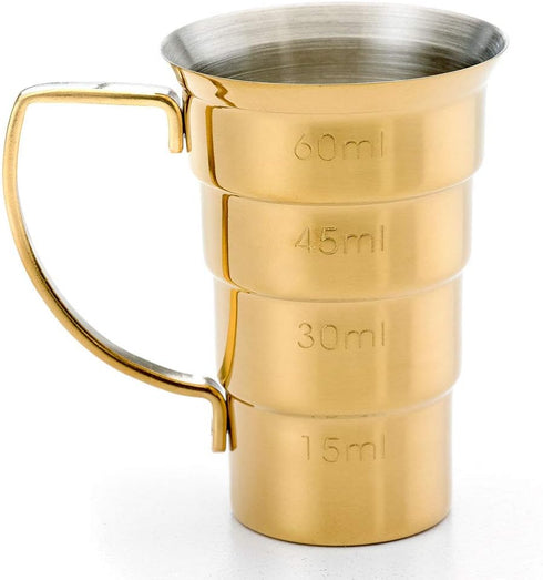 Barfly M37108GD Drink Jigger, 2 oz, Gold w/Handle...