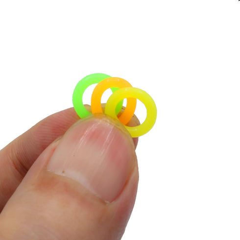 ZXUEZHENG 150 Pack Elasticity Silicone Soft Stitch Ring Markers for Knitting Crochet Etc, (Small Size for Needle Sizes 0-8, Orange, Yellow, Green)...