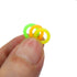 ZXUEZHENG 150 Pack Elasticity Silicone Soft Stitch Ring Markers for Knitting Crochet Etc, (Small Size for Needle Sizes 0-8, Orange, Yellow, Green)...