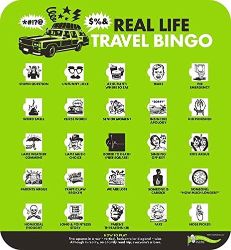 Breaking Games Real Life Travel Bingo - Hilarious On-The-Go Family Game - Compact & Durable for Endless Road Trips, Flights, and Adventures...