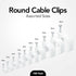100-Pack Mini Round Cable Clips- Computer Cable Management Clips for Appliances, Ethernet, Coaxial Cable & Extension Cords - Mini Wire Nail Clips ...