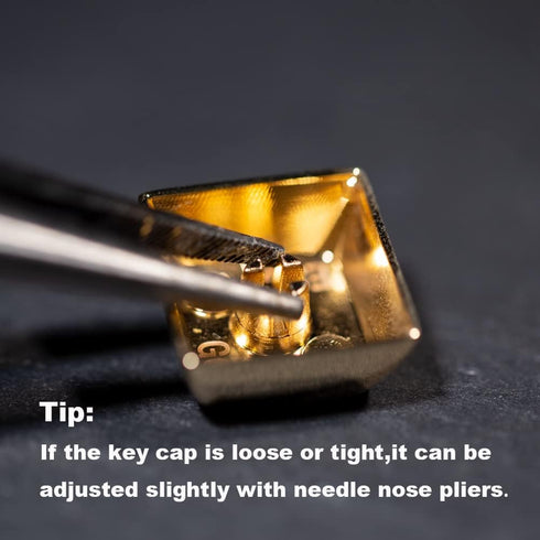 Metallic XDA Keyboard caps (Gold 4keycaps) Mechanical Keyboards Compatible for Cherry MX Kailh Outemu...