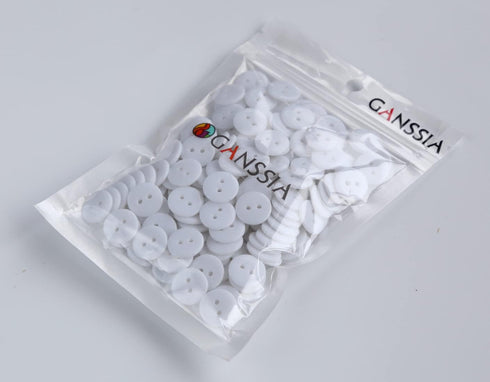 200pcs 5/8 Inch(15mm) Beige Buttons 2 Holes Resin Button for Sewing and DIY Crafts...