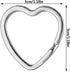 50 PCS Heart Shape Keyring Metal Silver Split Key Rings Heart Keychain Craft for DIY Home Car Keys Valentine's Day Mother's Day...