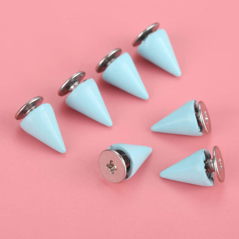 Punk Metal Rivets Screw For Handbag, Belt Shoes, Colored Metal Screw Back Rivet, Cone Spikes Screwback Studs, DIY Leathercraft Findings, 7X10MM, P...