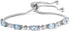 SHOP LC DELIVERING JOY Bolo November Birthstone Bracelet Stainless Steel Sky Blue Topaz Fashion Unique Birthday Gifts for Women Jewelry Ct 2.2 Adj...