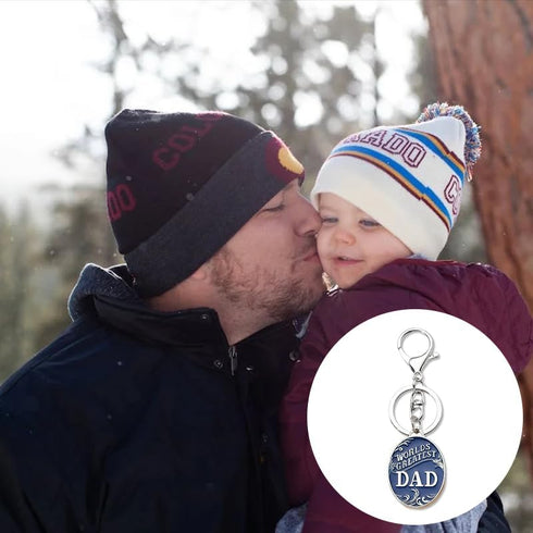 Dad Keychains Fathers Day Birthday Gifts for Men Dads Christmas Retirement Gifts from Daughter Son Daddy Papa Engraved Car Keychain Key Chain Ring...
