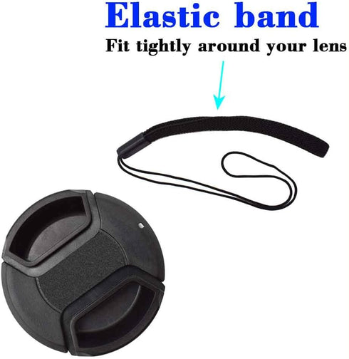 77mm Lens Cap for Canon RF 24-105mm F/4L Lens for Canon EOS R/EOS RP with Keeper,ULBTER Center Pinch Lens Cap & Lens Cover Strap Keeper Leash -2 P...