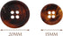 Create idea 20pcs 4 Holes Circular Button Natural Buffalo Horn Fastener for Blazers Costumes Crafts Washable Clothes Decoration 2 Sizes 15mm 20mm ...