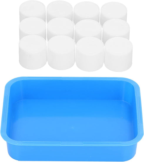 12 Pcs Painting Cups with Storage Box No Spill Paint Cups Washable Paint Mix Cups Kids Painting Tools for Watercolor Tempera Home School...