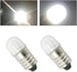10pcs E10 LED Bulbs 12V Cool White E10 Miniature Screw LED Lamps 0.5Watts 65Lm 12 Volt Miniature Flashlight Bulbs...