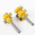 Professional 1/4 Inch Shank Set of 2 Pieces Matched Tongue Groove Router Bit Set Woodworking Tool Carbide Milling Cutter...