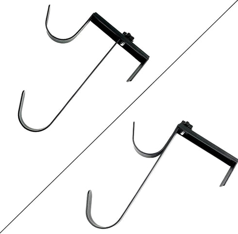 HERSENT Pool Pole Hanger, 2 PCS, Pool Hooks for Pole, Pool Fence Hooks, Metal Hooks for Hanging Pool Tool Leaf Rakes, Nets, Brushes, Skimmers, Adj...