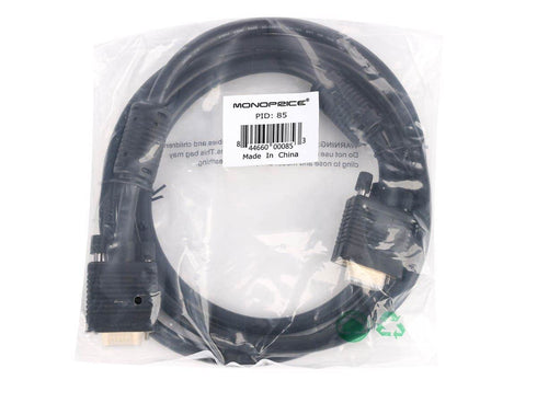 Monoprice 6ft SVGA Super VGA M/M Monitor Cable w/ ferrites (Gold Plated)...