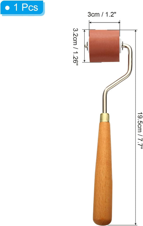 PATIKIL 1.2 Inch Rubber Roller Brayer, Anti Skid Hard Rubber Roller Tools for Wallpaper Art Craft Printing Printmaking Ink Stamping Tape Construct...