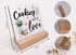 Cooking with Love Wood Plaque with Wooden Stand,Rustic Kitchen Wooden Plaque Sign Desk Decor for Home Kitchen Table Shelf Decoration...