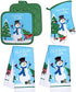 Collection Weihnachts-Kuechenhandtuch-Set, 5-teilig, 2 Topflappen und Handtuecher mit 1 Ofenhandschuh (Schneemann)...