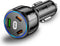 3-Port Car Charger Adapter, 90W PD &QC3.0 Fast Charging Car Cigarette Lighter USB Charger, Car Phone Charger for iPhone/Android/Samsung Galaxy S10...