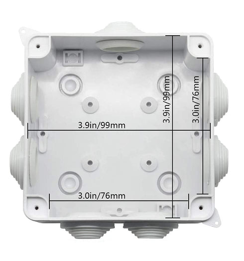 Co. 4" x 4" x 2.75" PVC Waterproof Plastic Junction Conduit Box with Pre Molded 3/4" & 1" Conduit Holes (4" x 4" x 2.75", 1 Pack)...