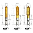 6Pcs HSS Hex Countersink Drill Bit Set 5 Flute 82 Degree Carbon Steel Chamfer Cutter Center Punch Tool Sets for Wood Quick Change Bit,deburring, b...