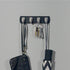 HIGH & MIGHTY 515306 Key Rail Organizer Hook Rail, Easy Tool-Free Dry Wall Installation, Holds up to 5lbs, Small, Black & Silver...