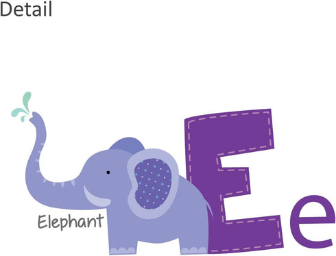 DECOWALL DS4-8002 Animal Alphabet Kids Wall Stickers Wall Decals Peel and Stick Removable Wall Stickers for Kids Nursery Bedroom Living Room (Smal...
