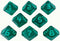 Starfarer Sci-Fi D10 Dice - 'Quasar' - Dark Green with White Swirls...