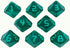 Starfarer Sci-Fi D10 Dice - 'Quasar' - Dark Green with White Swirls...