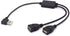 Left Angled USB Splitter Cable 90 Deg USB 2.0 A Male to Dual Female Data Charging Syncing Aadapter Cord (Support All Devices) (Left)...