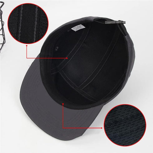 5 Panels Hat Basic Daily Wear Breathable Quick Dry Cap...