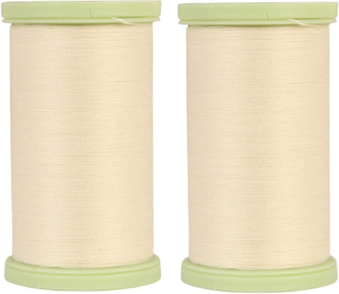 Coats (2 Pack) Dual Duty Plus Cream Hand Quilting Thread Strong All Purpose with Glace Finish...