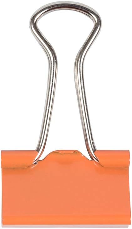 JAM PAPER Colorful Binder Clips - Small - 3/4 Inch (19 mm) - Orange Binderclips - 25/Pack...