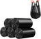 100 Count 4 Gallon Small Black Trash Bags, Durable PE Material, Handles, Breakpoints, 46x60cm...