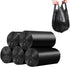 100 Count 4 Gallon Small Black Trash Bags, Durable PE Material, Handles, Breakpoints, 46x60cm...