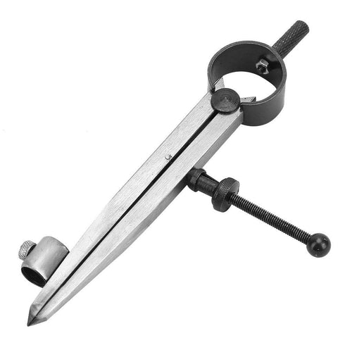 Wing Divider, Adjustable&Lockable Precision Spring Divider Caliper Compass with Pen Holder Craft Rotating Tool for Metal Workpiece Processing, Mec...