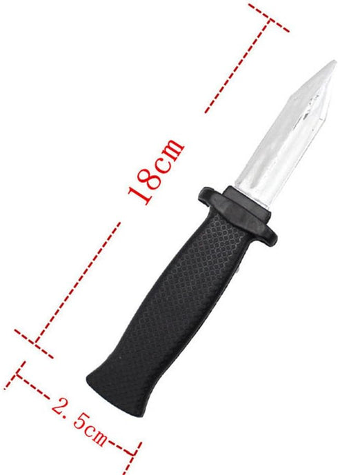 2 PCS Retractable Knife Joke Trick Halloween Props Toy Disappearing Dagger Fake Plastic Blade Magic Toy...