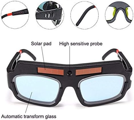 1 Pair Black Solar Auto Darkening Welding Goggle Safety Protective Welding Glasses Mask Helmet, Eyes Goggles Mask Anti-Flog Anti-glare Goggles...