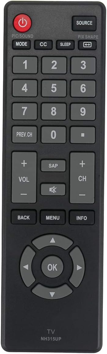 NH315UP Replacement Remote Control Applicable for Sanyo LCD LED TV FW50D36F FW40D36F FW43D25F FW55D25F FW55D25F-B FW50D36FOM...