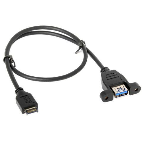 cablecc USB 3.1 Front Panel Header to USB 3.0 Type-A Female Extension Cable 50cm Panel Mount Type...