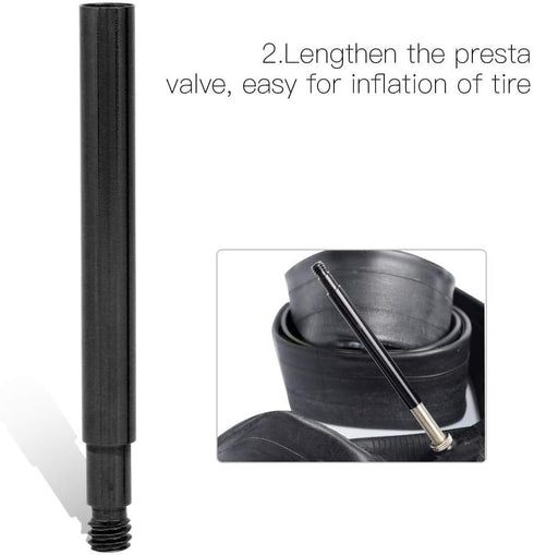 2Pcs Bike Valve Extender, Aluminum Alloy Inner Tube Presta Valve Extender Tire Accessories...