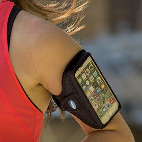 Tune Belt AB89 Running Armband Phone Holder for iPhone 11 Pro, SE 2022/2020, X/XS – Pocket Size Fits OtterBox/Large Case - Water Resistant Pouch (...