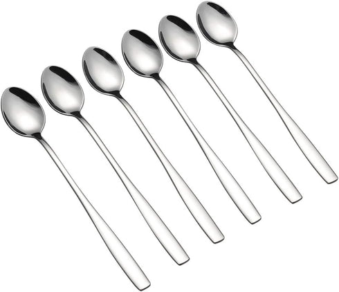 Long Handle Iced Tea Spoon, Stainless Steel Ice Cream Spoon, Set of 16...