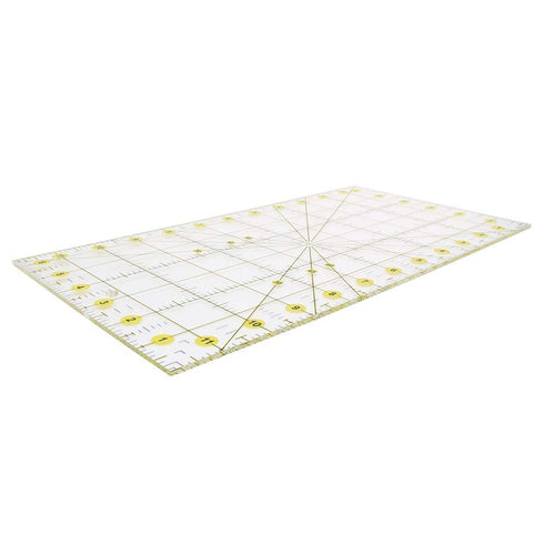 AUTOTOOLHOME Quilting Ruler Acrylic Quilters' Ruler for Easy Precision Cutting Fabric Paper, 6.5" x 12" for Quilting, Sewing & Crafts Template...