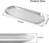 Oval Stainless Steel Decorative Tray, 9 x 3.54 inch Towel Tray Storage Tray,Jewelry Dish Cosmetics Organizer Home Table Centerpiece,Silver...