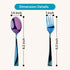 Ahimsa Stainless Steel Forks & Spoons | Cutlery Set | Kids Utensil Set | 100% BPA Free & Dishwasher Safe (Iridescent Blue)...