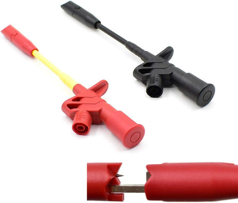 2Pcs Insulation Wire Piercing Probe Clip Test Lead Kit Multimeter Test Probes with 4mm Banana Socket for Automotive Diagnostic Tester Tool...
