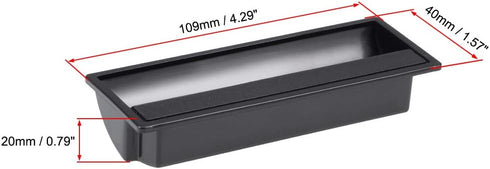 uxcell Flush Pull Finger Insert Recessed Cabinet Handles 109mm x 40mm x 20mm Black 5Pcs...